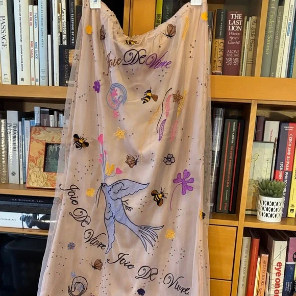 Anthropologie Sheer Maxi Skirt with Embroidery - Multicolor - Picture 10 of 13